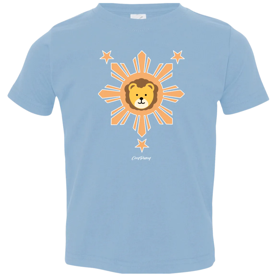 Kids Orange Sun Lion Toddler Jersey T-Shirt