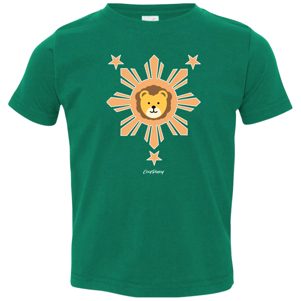Kids Orange Sun Lion Toddler Jersey T-Shirt