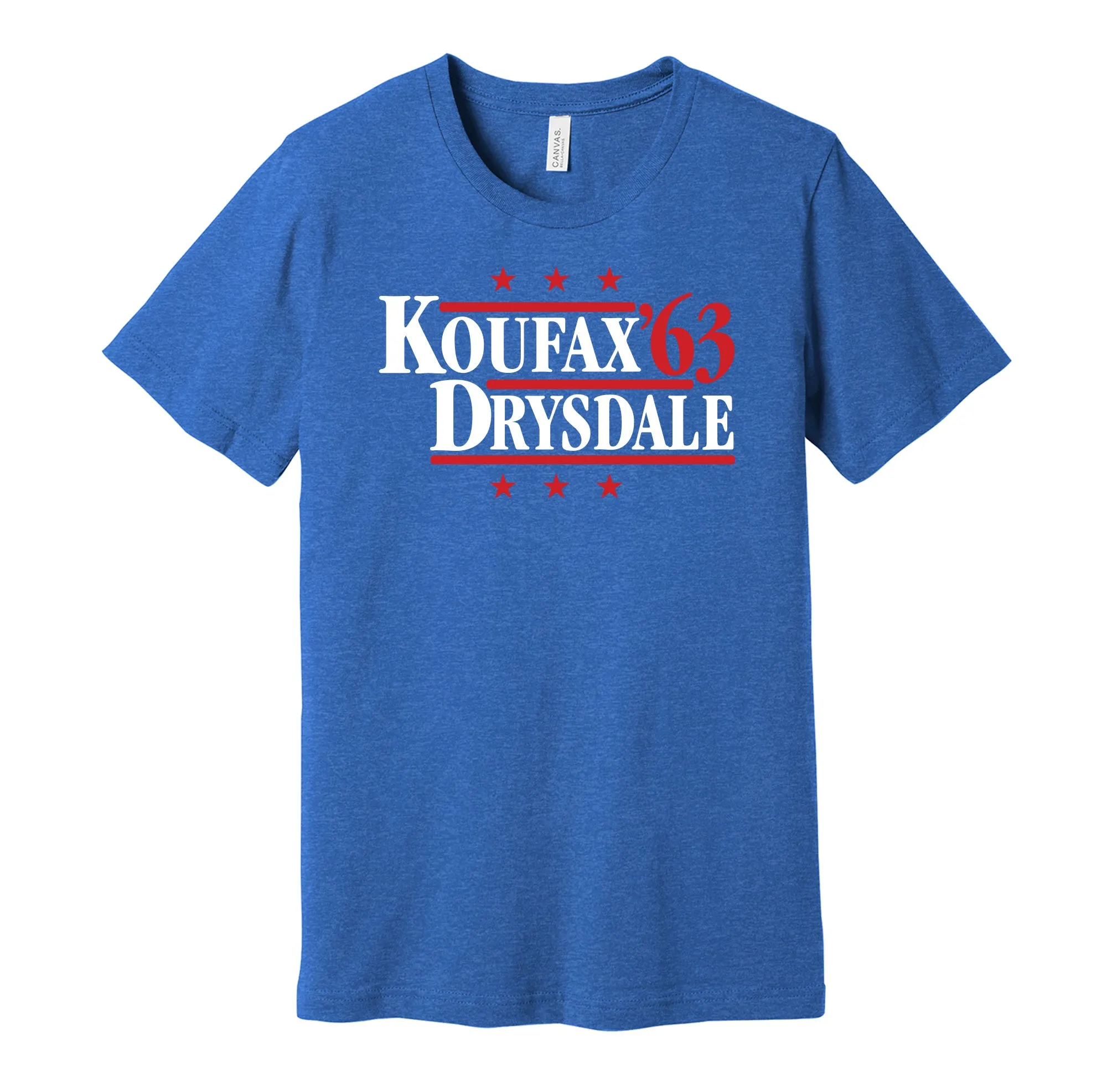 Koufax & Drysdale '63 - Los Angeles Baseball Legends Political Campaign Parody T-Shirt - Hyper Than Hype Shirts