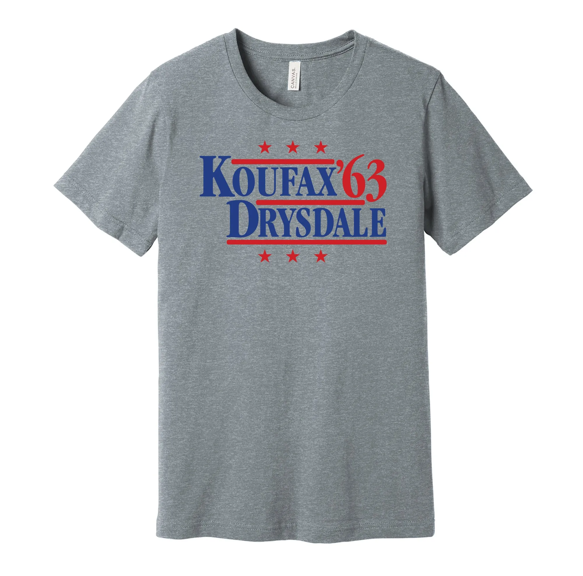 Koufax & Drysdale '63 - Los Angeles Baseball Legends Political Campaign Parody T-Shirt - Hyper Than Hype Shirts