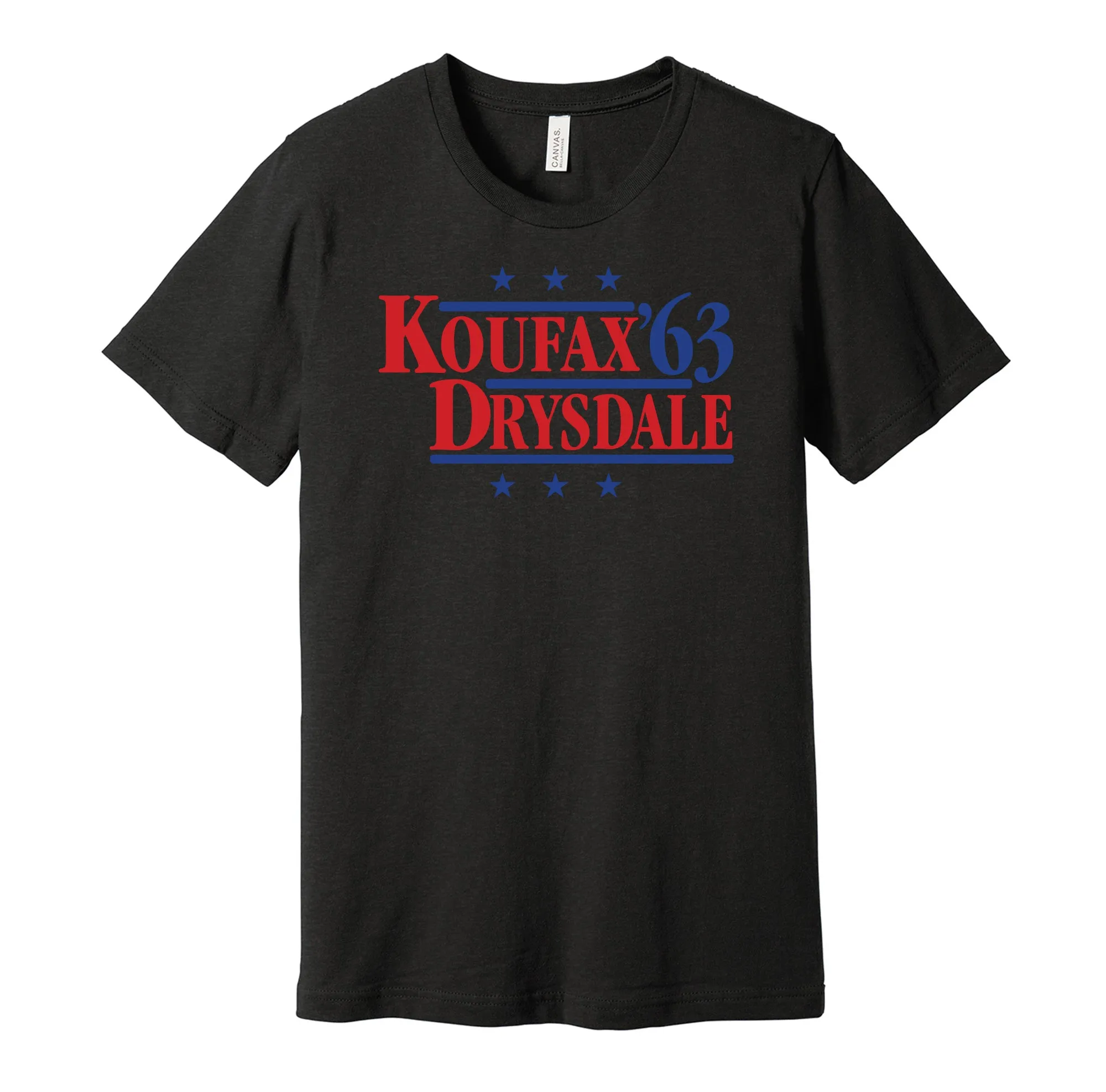 Koufax & Drysdale '63 - Los Angeles Baseball Legends Political Campaign Parody T-Shirt - Hyper Than Hype Shirts