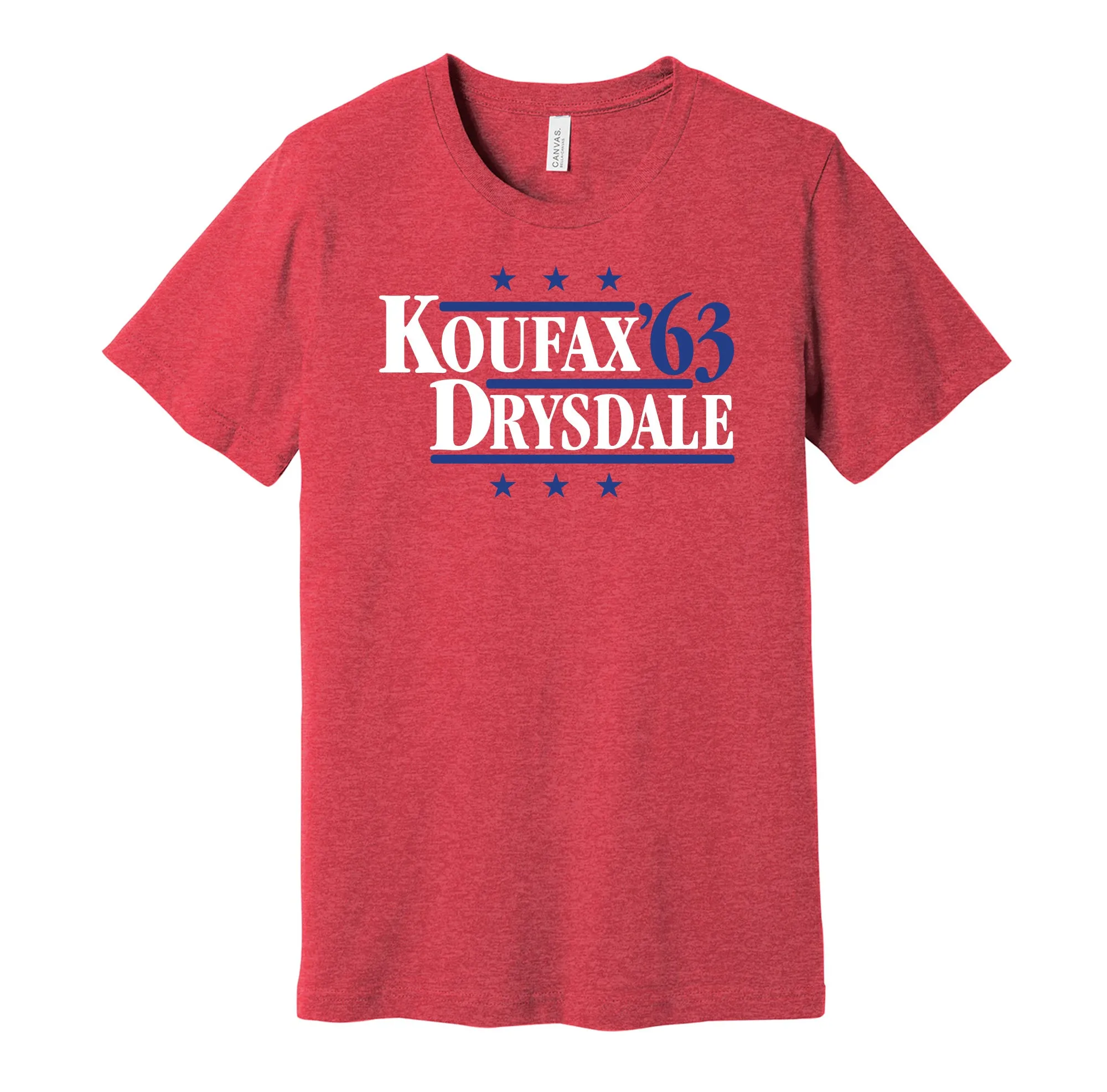 Koufax & Drysdale '63 - Los Angeles Baseball Legends Political Campaign Parody T-Shirt - Hyper Than Hype Shirts