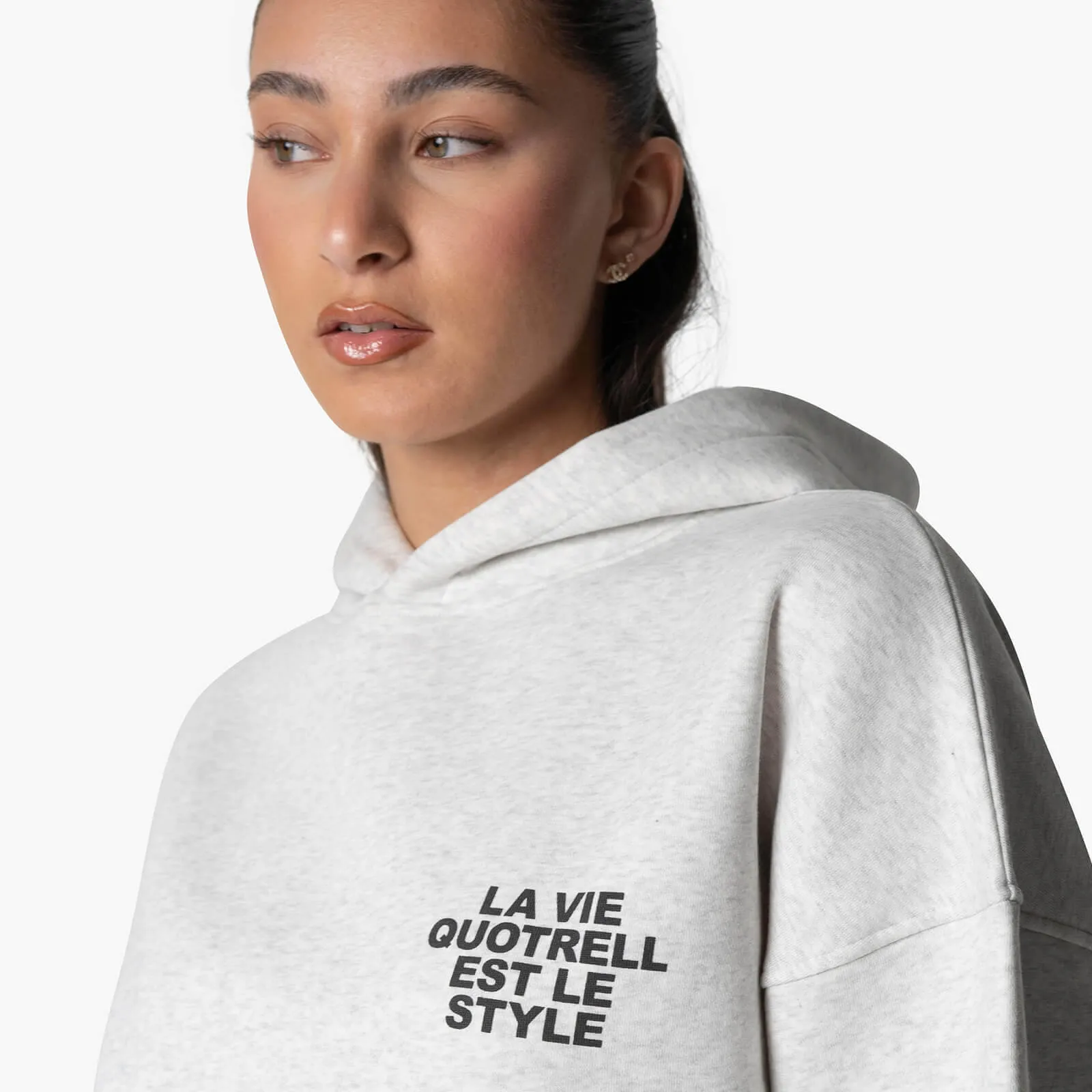 LA VIE HOODIE | LIGHT GREY MELEE/ANT