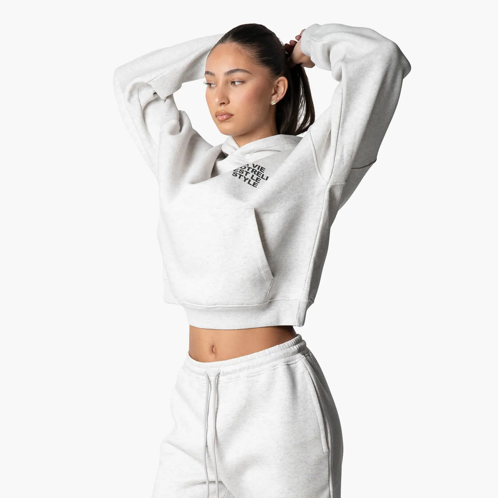 LA VIE HOODIE | LIGHT GREY MELEE/ANT