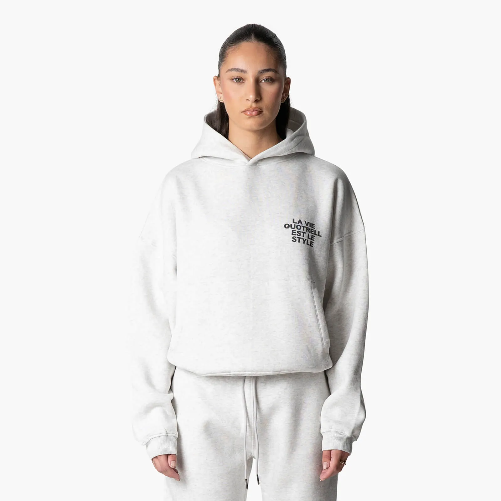 LA VIE HOODIE | LIGHT GREY MELEE/ANT