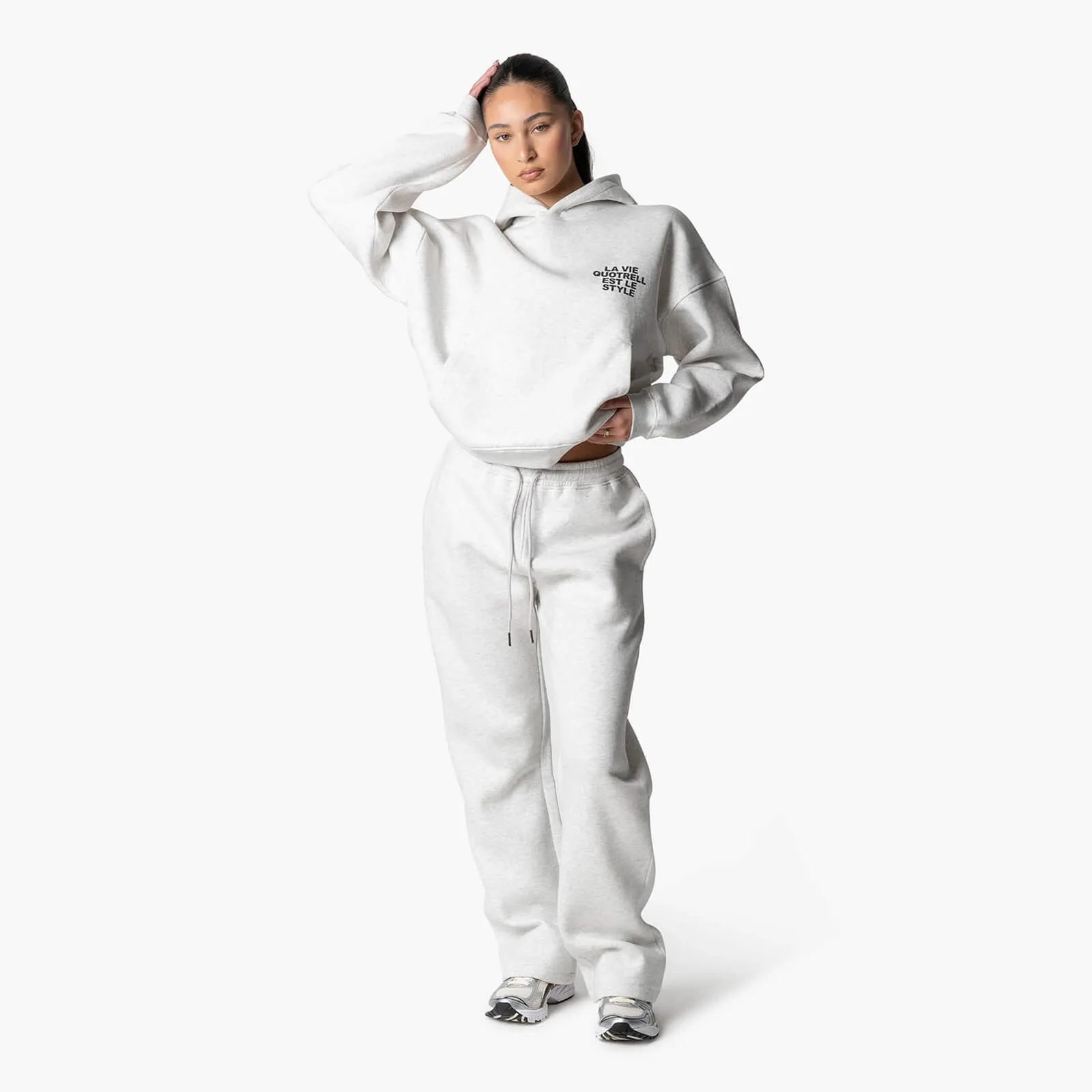LA VIE HOODIE | LIGHT GREY MELEE/ANT