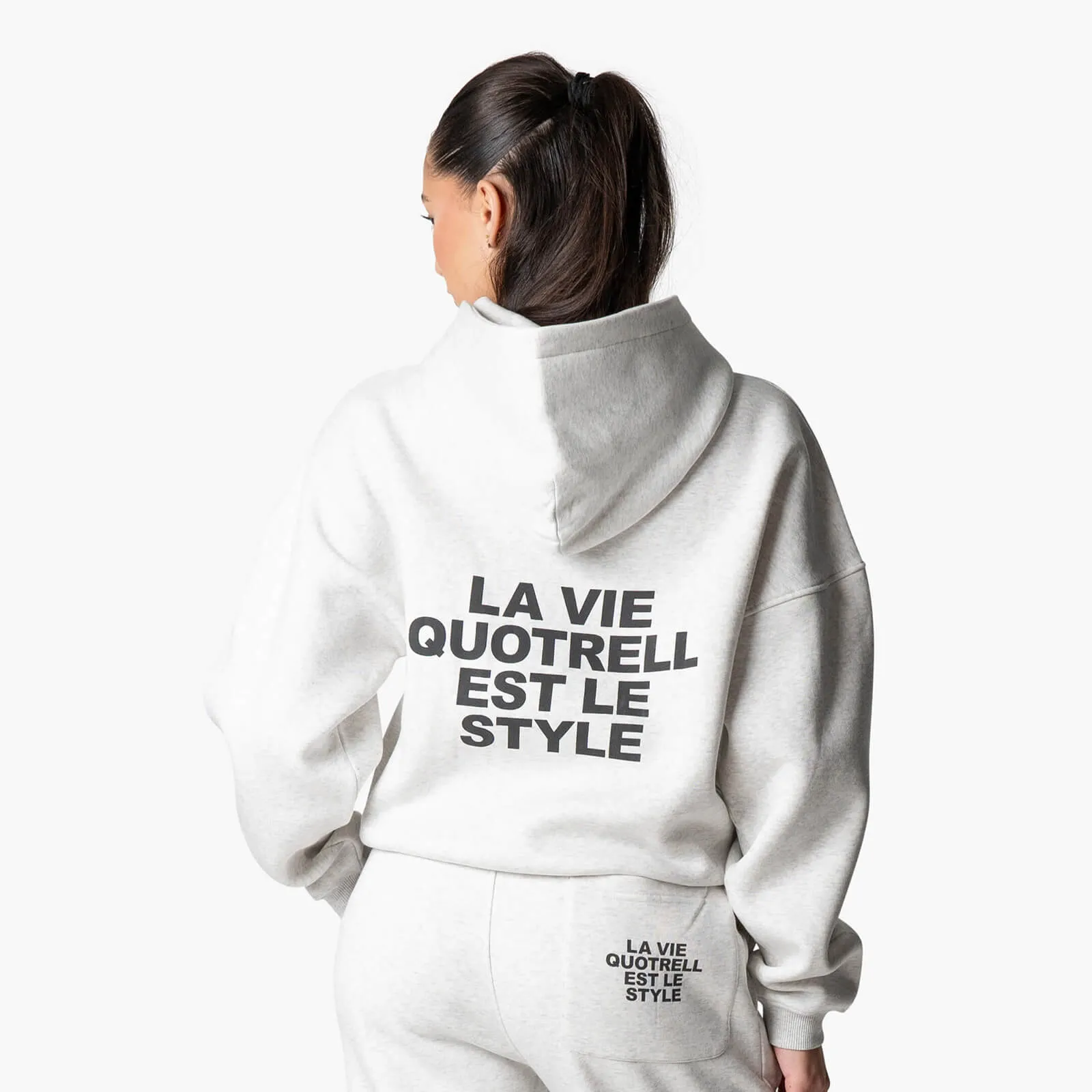 LA VIE HOODIE | LIGHT GREY MELEE/ANT