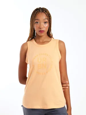 Ladies Bio Polished Printed Vest - Apricot