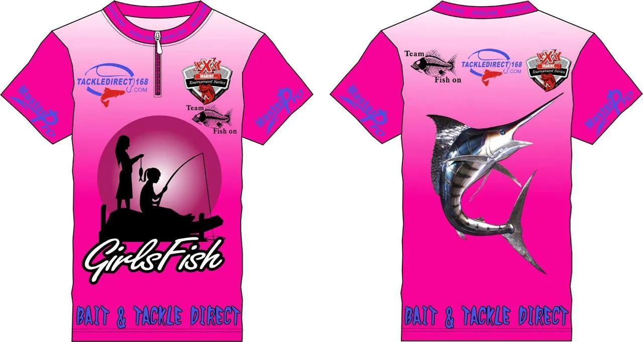 Ladies Short / Long Sleeve Fishing Shirts Pink Colour Fishing Tackle