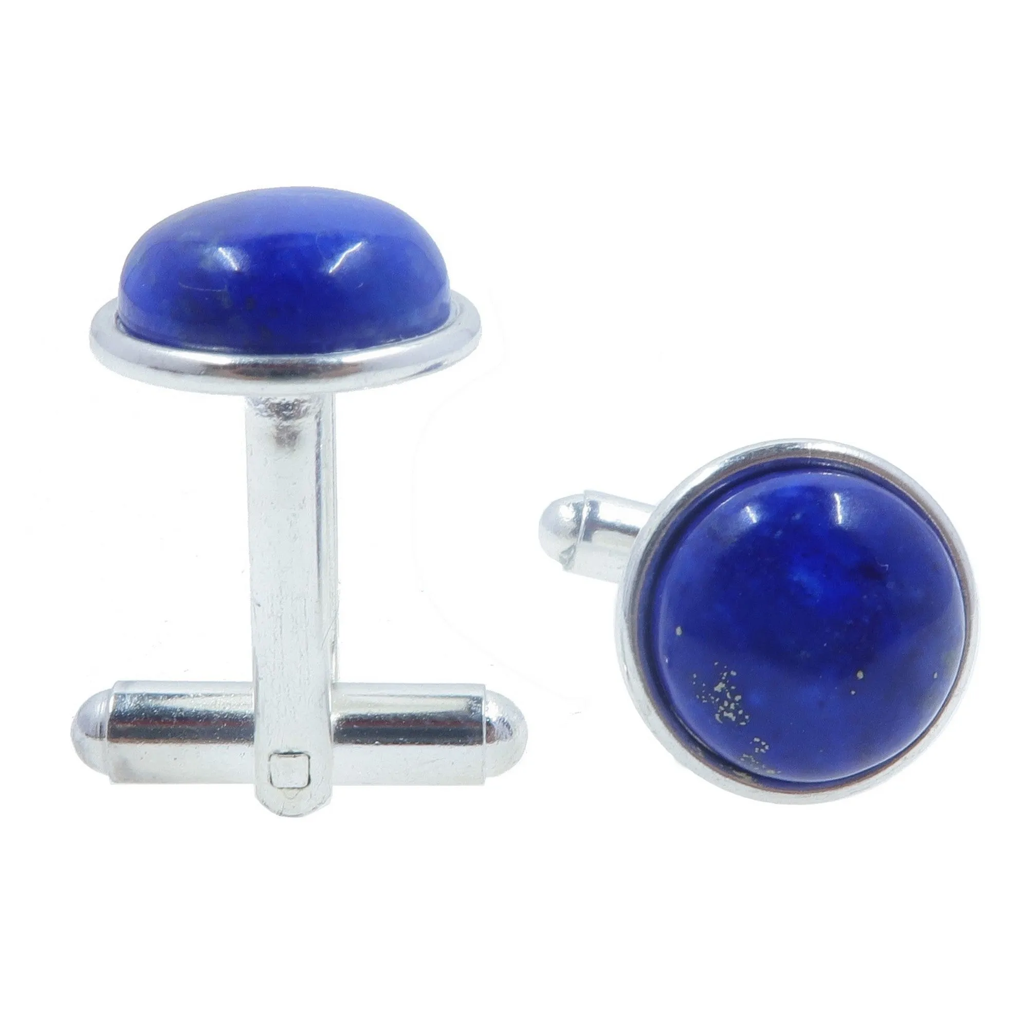Lapis Cufflinks Blue Lazuli Mystical Gems Silver