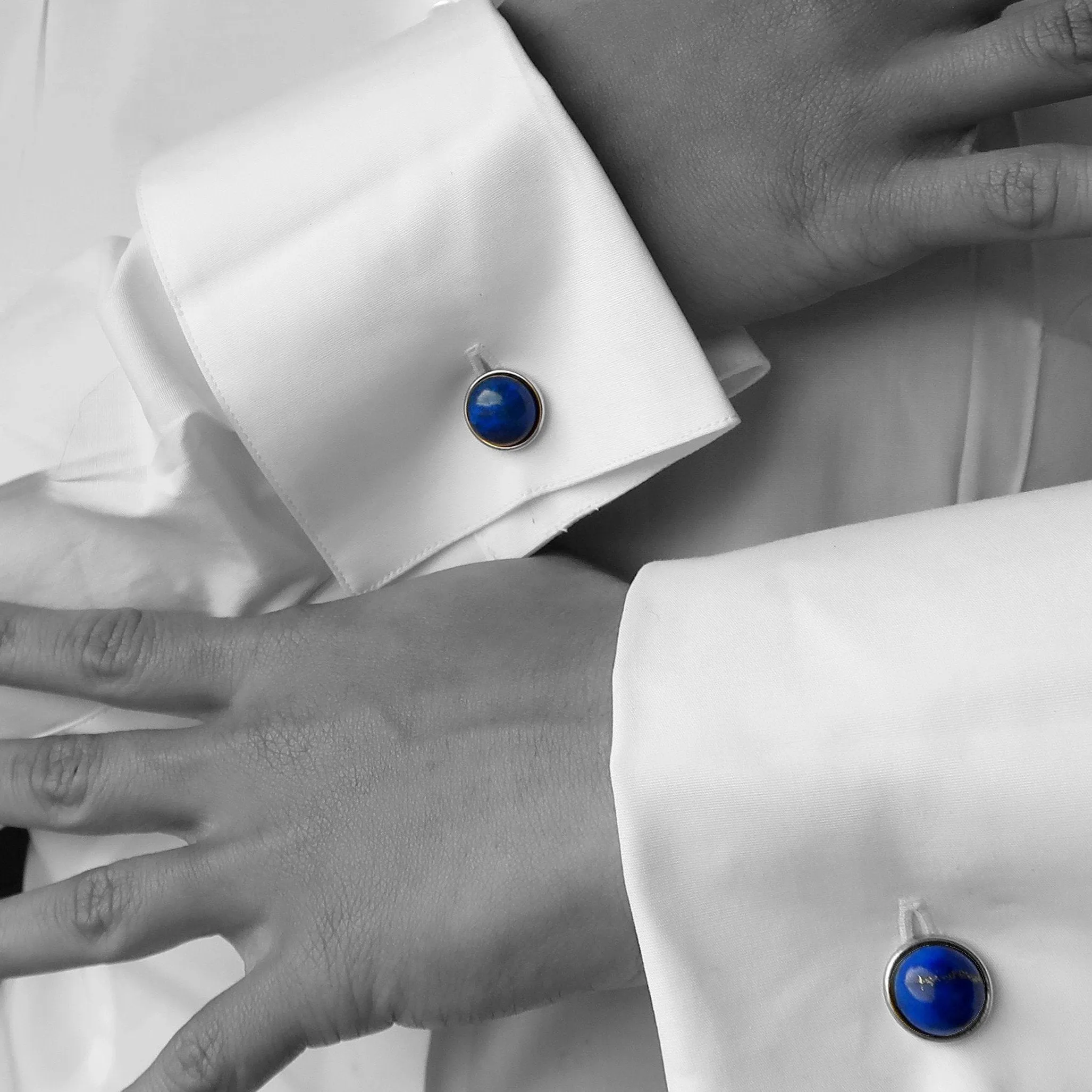 Lapis Cufflinks Blue Lazuli Mystical Gems Silver