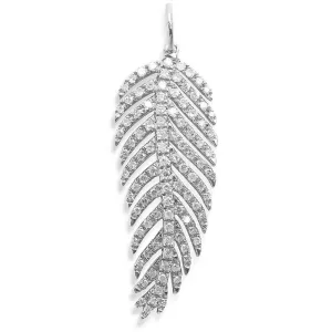LARGE PALM LEAF DIAMOND CHARM