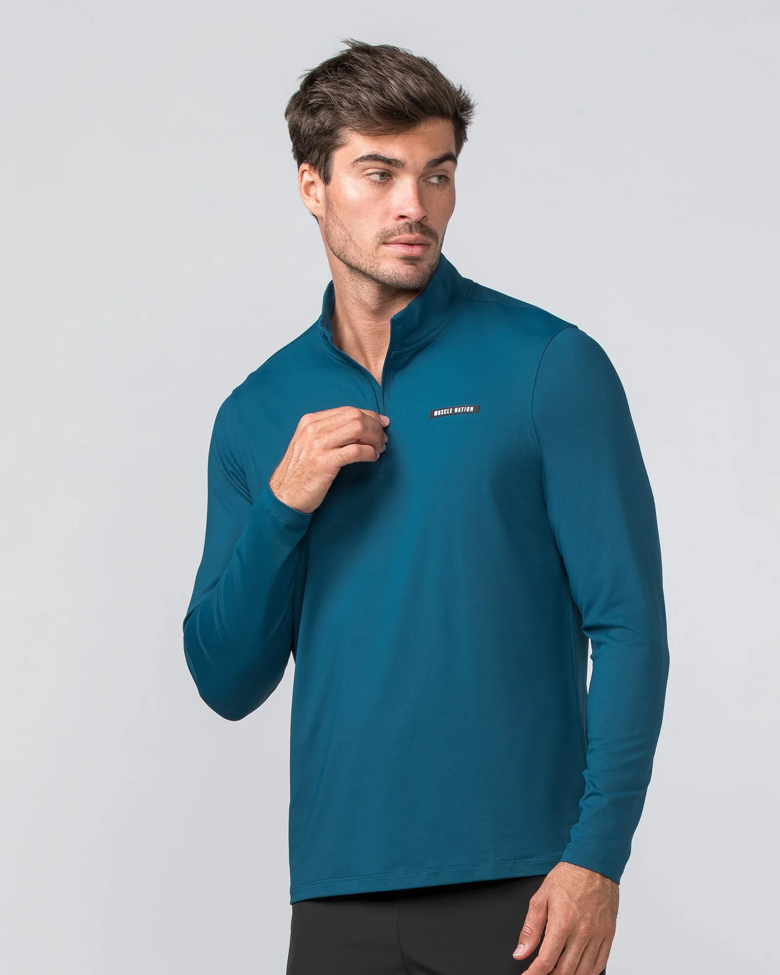 Legacy Long Sleeve Quarter Zip - Tidal Teal