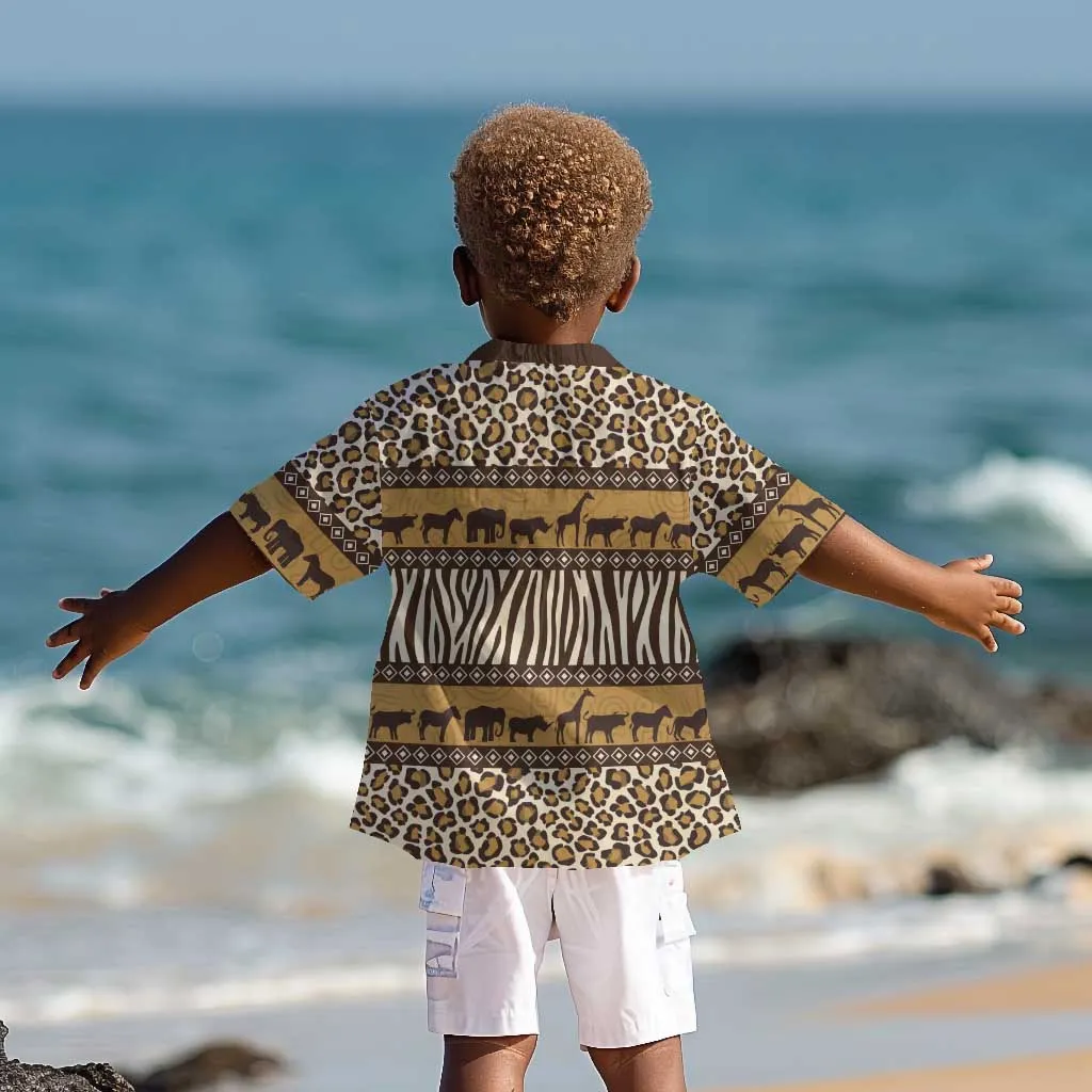 Leopards and Zebra Skins Kid Hawaiian Shirt Mix African Pattern LT15