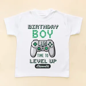 Level 10 Birthday Boy Gamer Personalised T Shirt