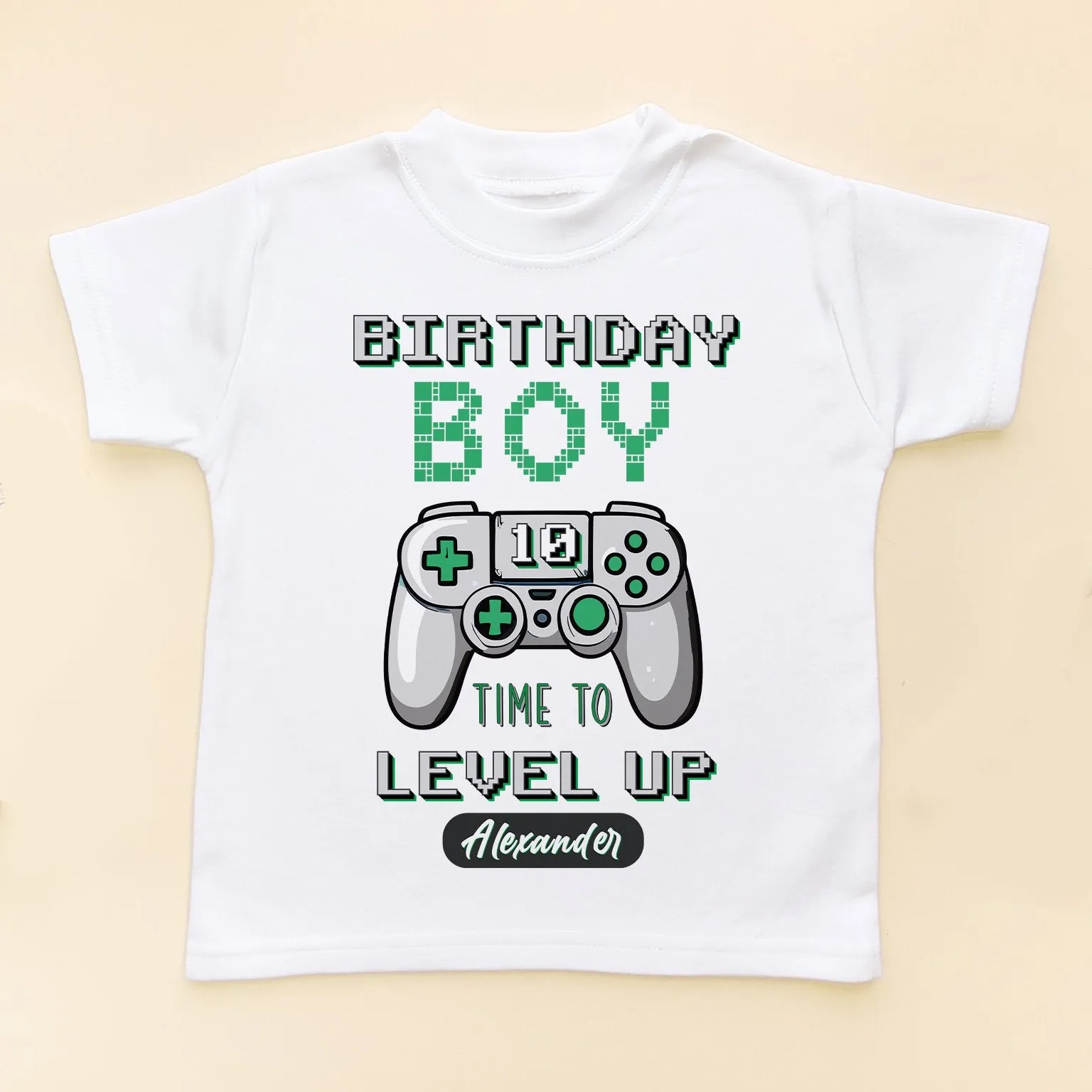 Level 10 Birthday Boy Gamer Personalised T Shirt