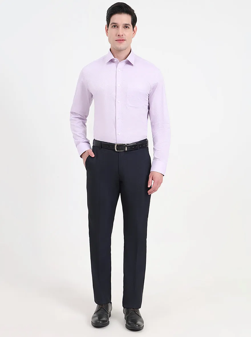 Light Purple Solid Regular Fit Formal Shirt | JadeBlue