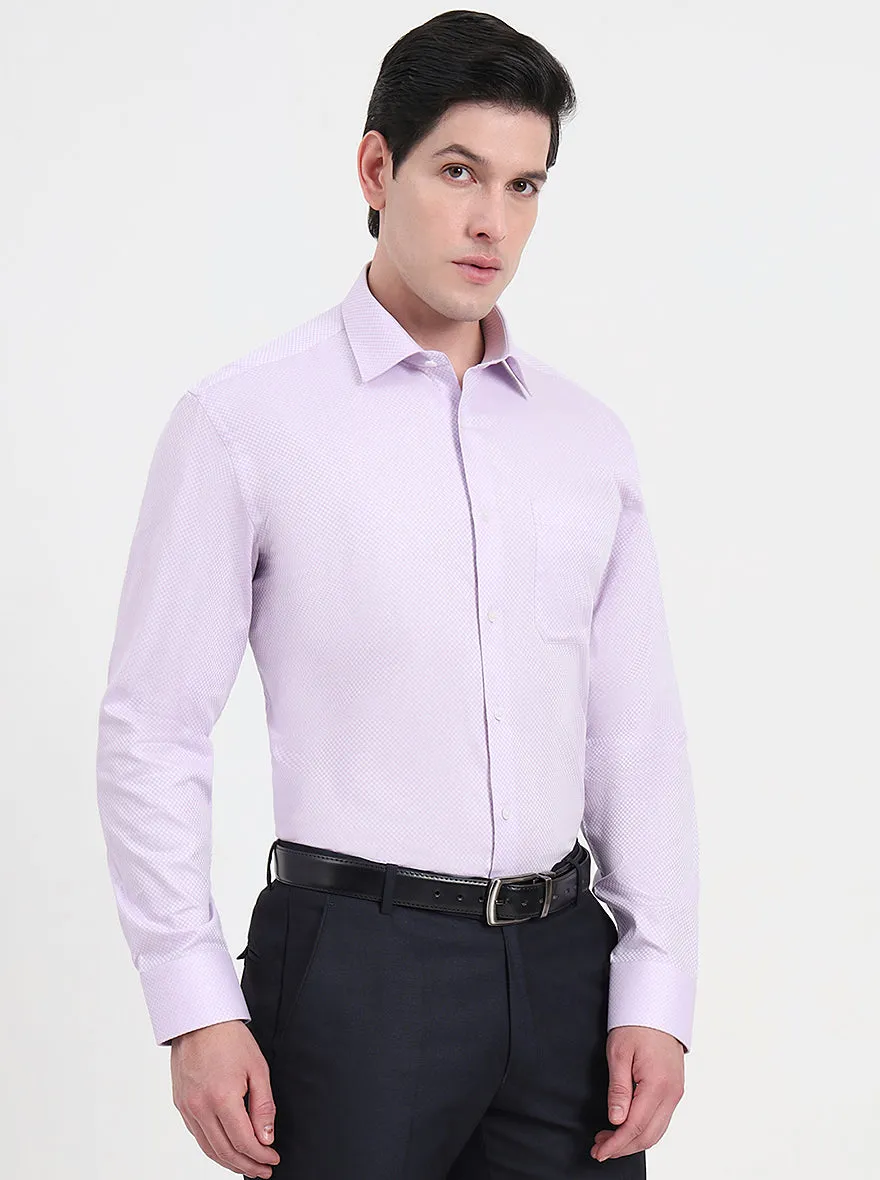 Light Purple Solid Regular Fit Formal Shirt | JadeBlue