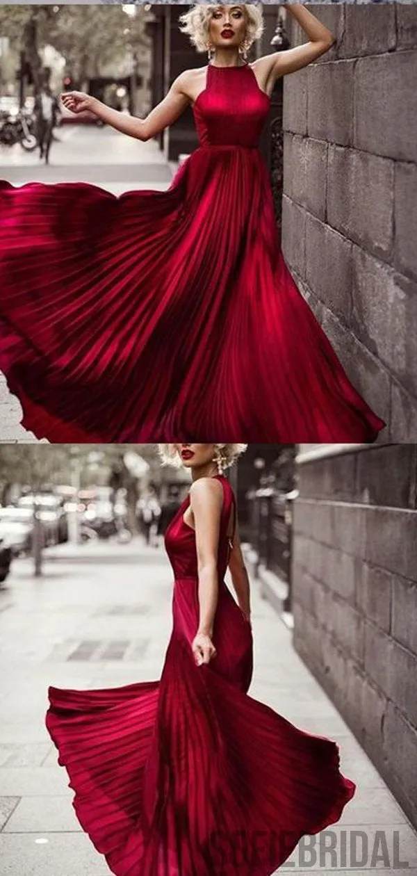 Long A-line Simple Prom Dresses, Popular Evening Dresses, PD0908