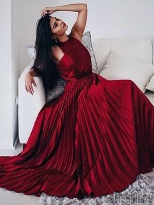 Long A-line Simple Prom Dresses, Popular Evening Dresses, PD0908