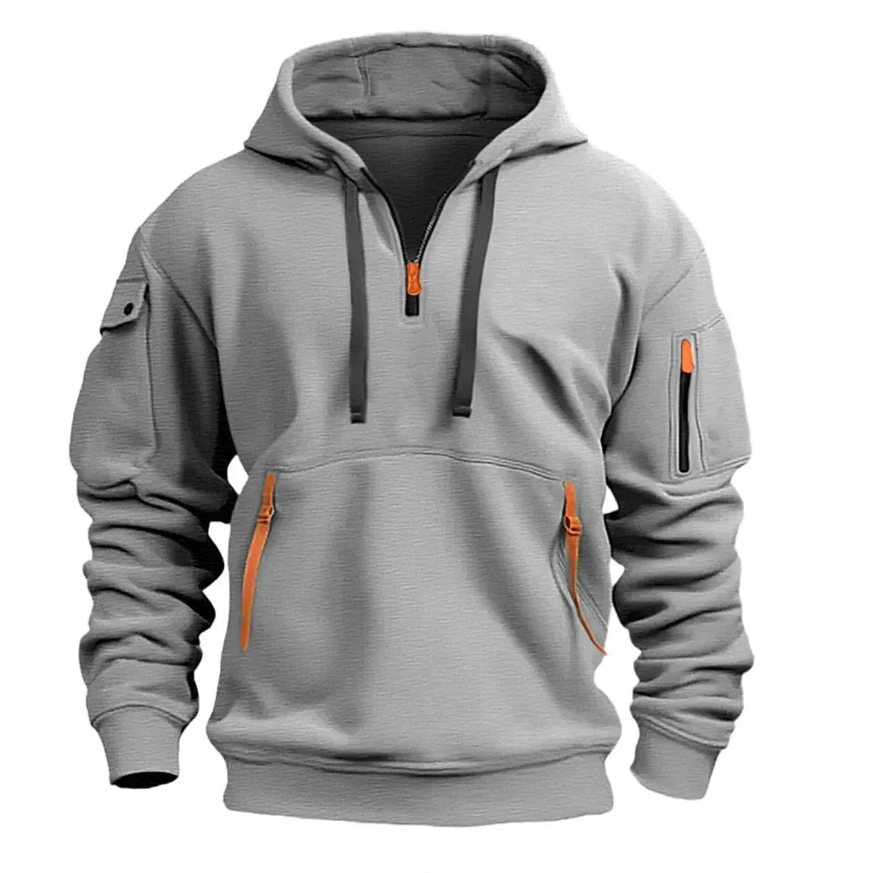 Loose Fit Cotton Hooded Sweatshirt - Unisex Plus Size