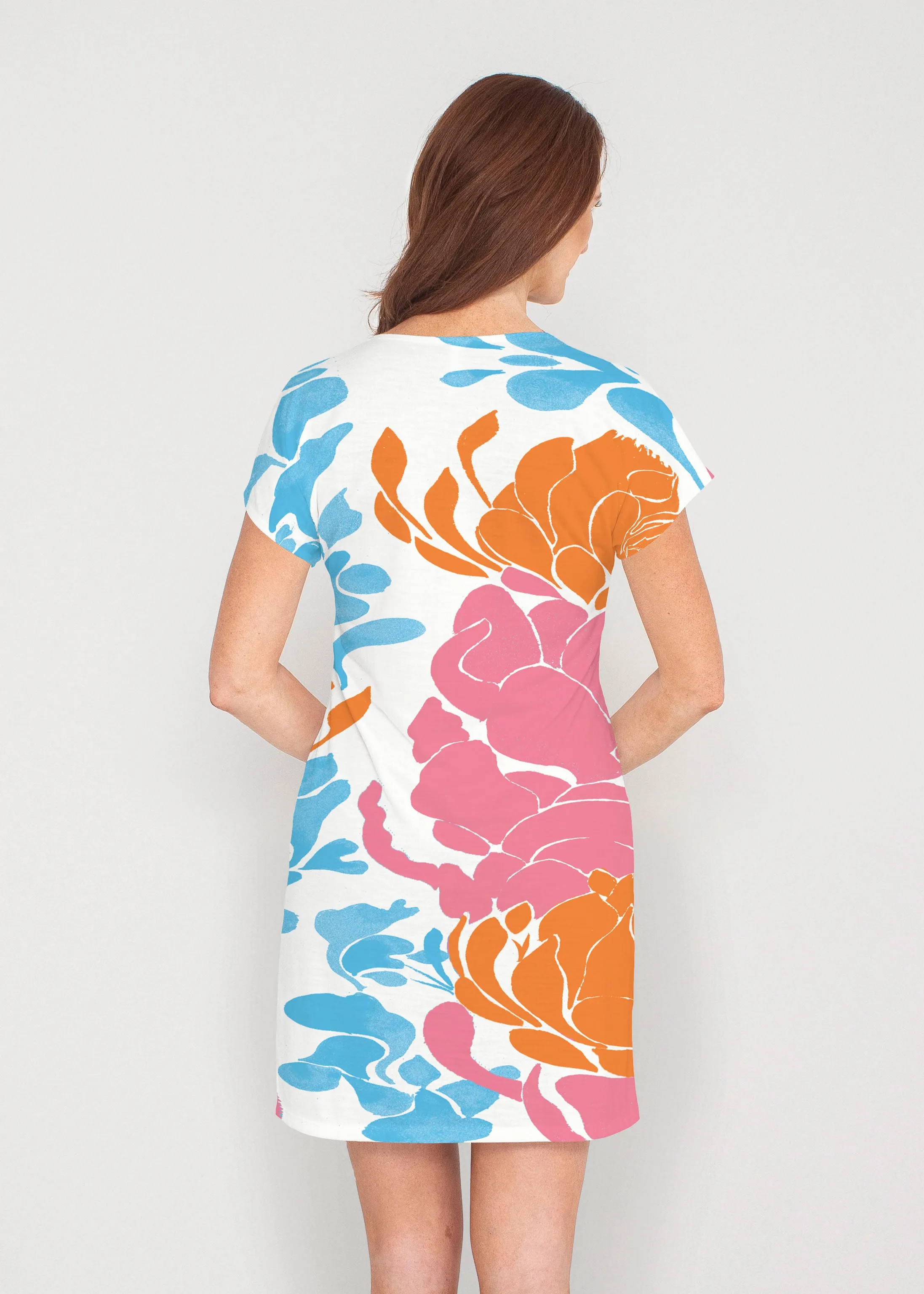 Lotus Pink/Orange (23058) ~ Lucy Tee Dress