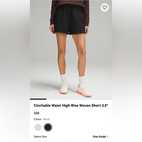 Lululemon Cinchable Waist High Rise Shorts