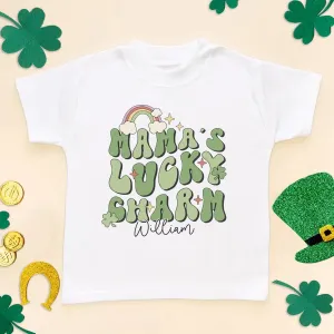 Mama's Lucky Charm St Patrick's Day Personalised Toddler & Kids T Shirt