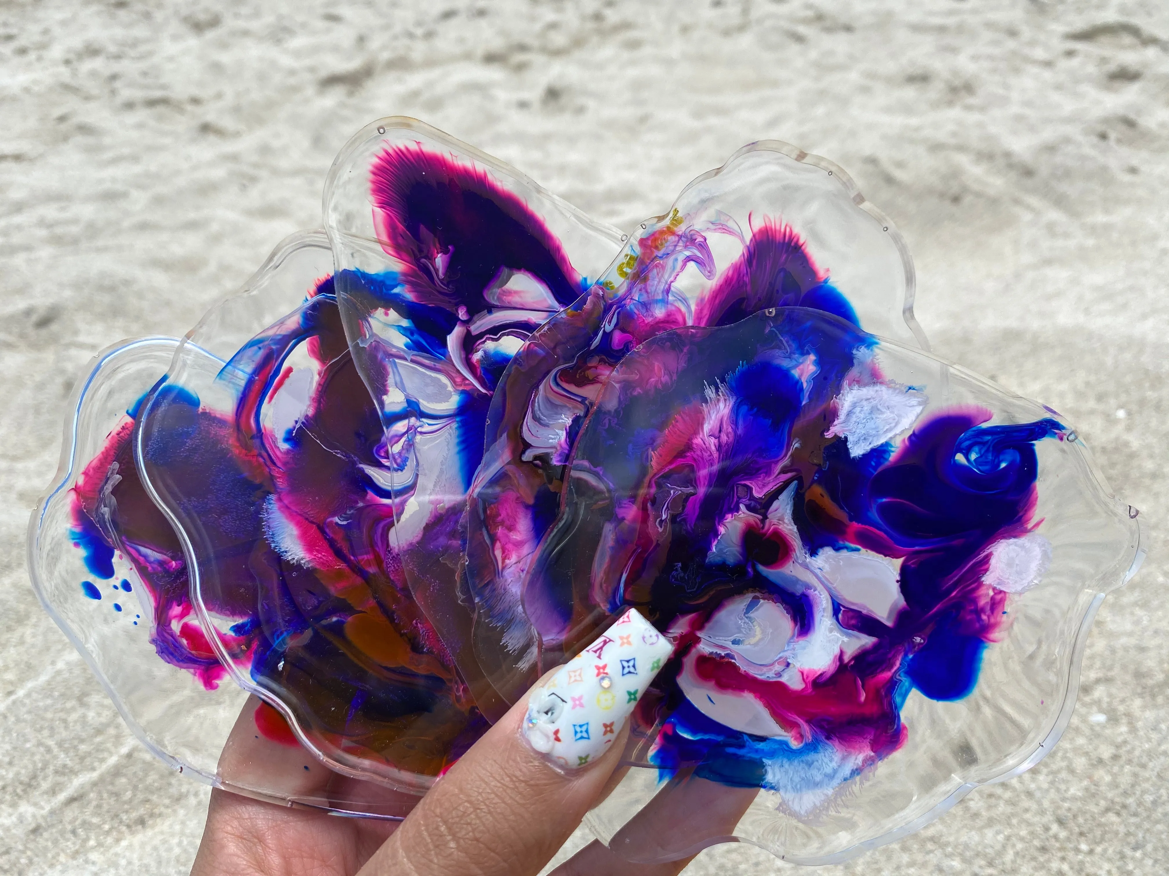 Marble Inked Coaster Set (of 5)