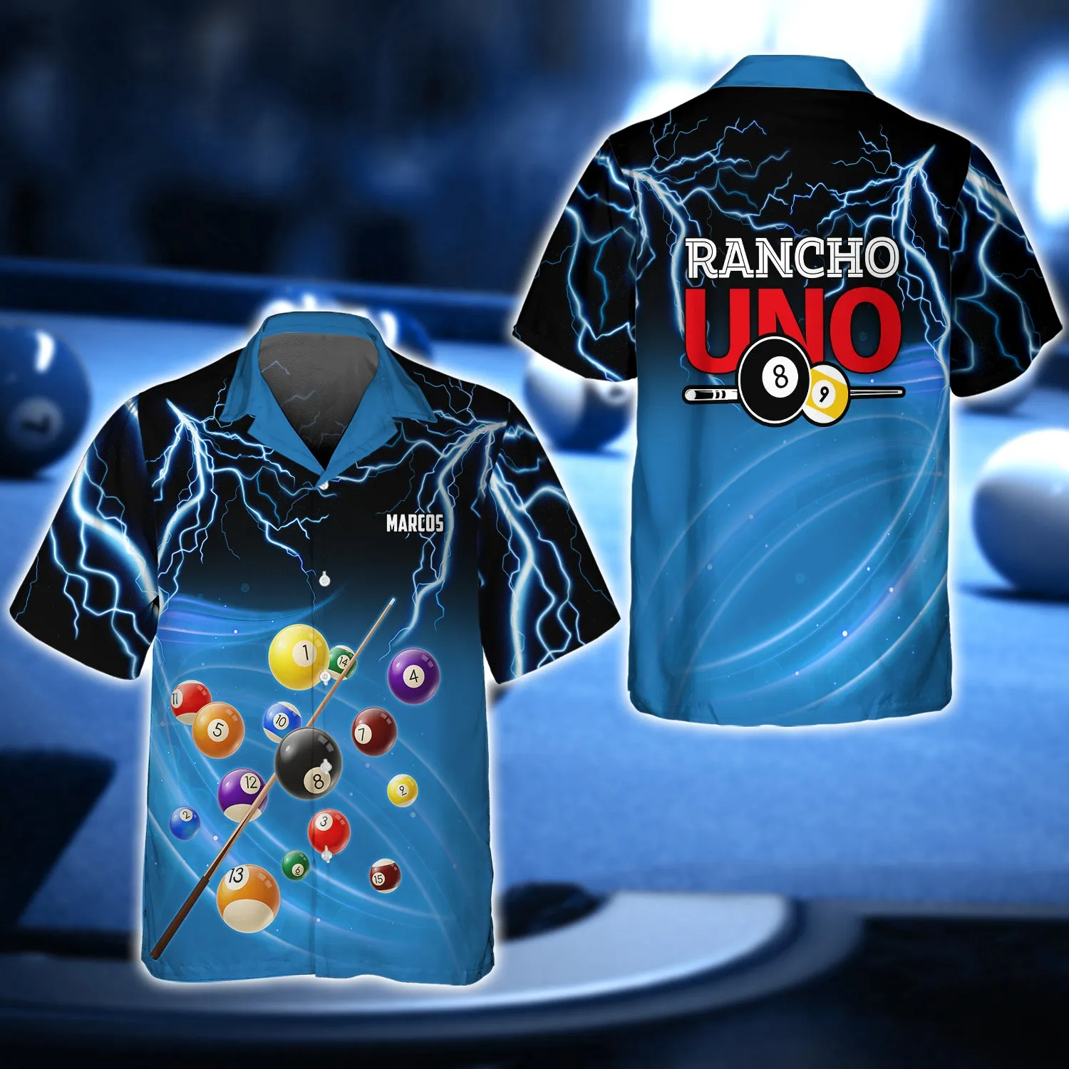 MARCOS - Rancho UNO Billiard Team 3D Shirt - QB95