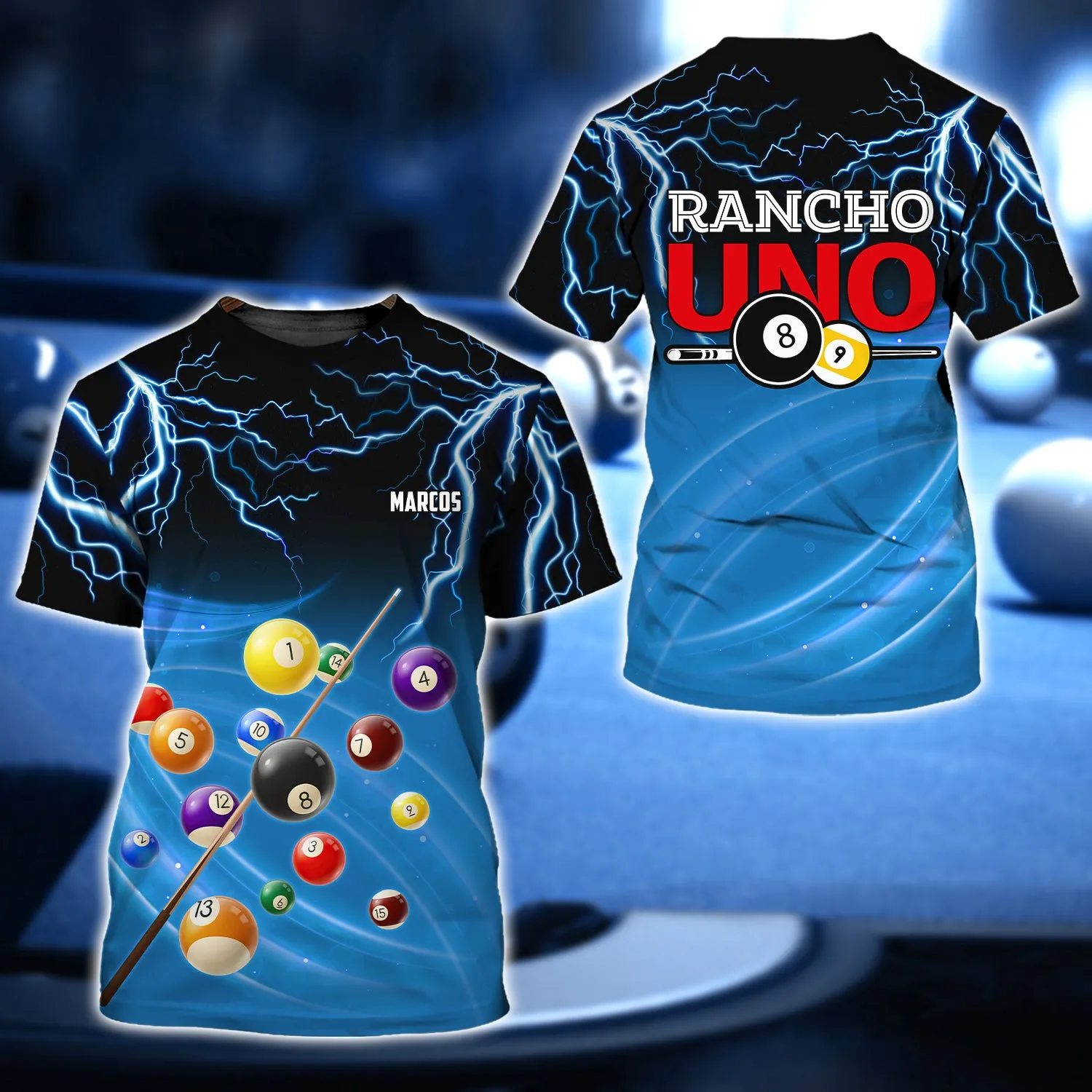MARCOS - Rancho UNO Billiard Team 3D Shirt - QB95