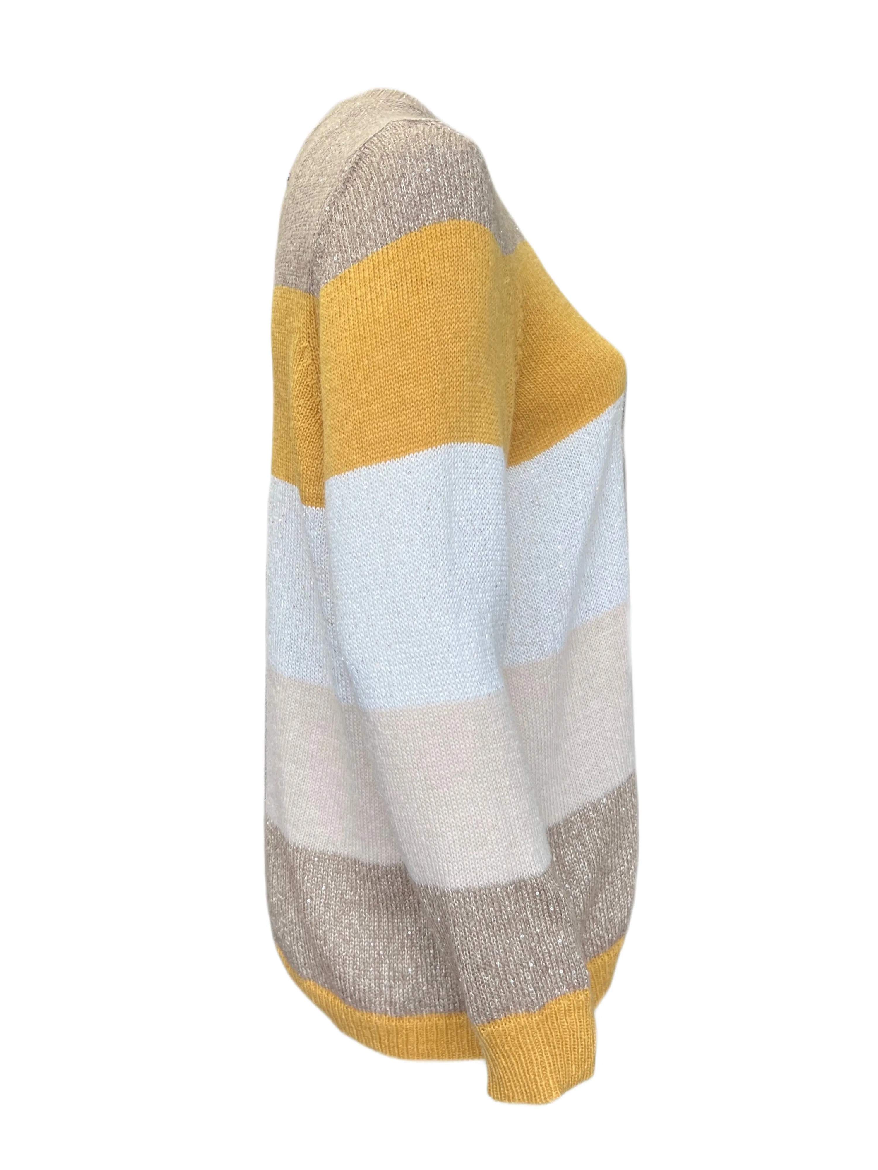 Marina Rinaldi Women's Yellow Adesso Knitted Sweater NWT