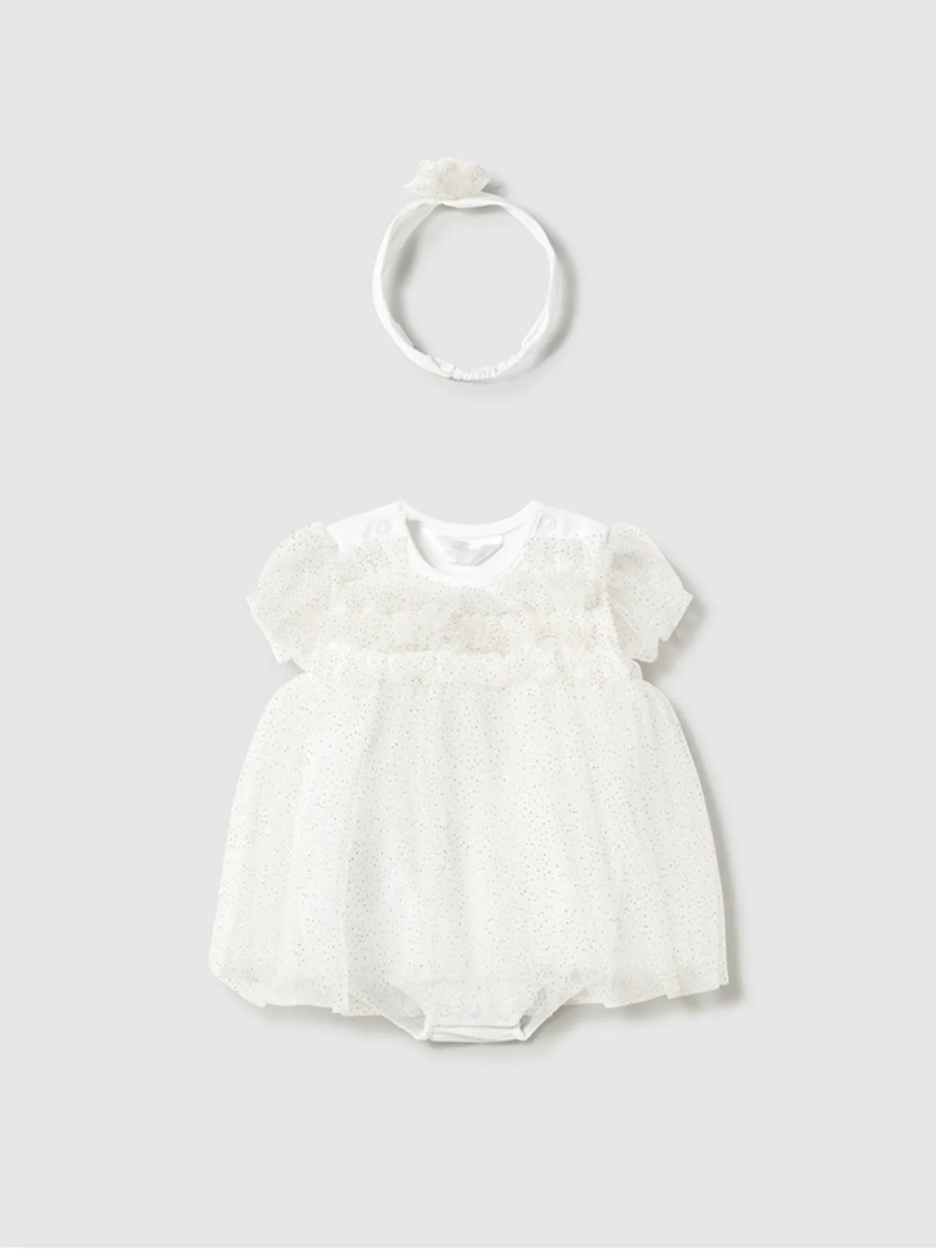 Mayoral Baby Girl Tulle Dress & Headband