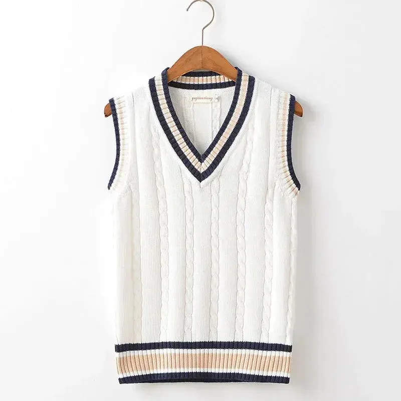 Men's Cable Knit V-Neck Sweater Vest