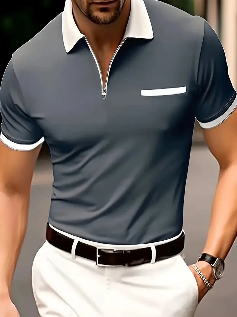 Men's David V-Neck Breathable Golf Shirt
