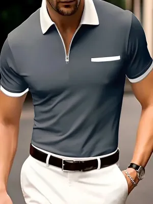 Men's David V-Neck Breathable Golf Shirt