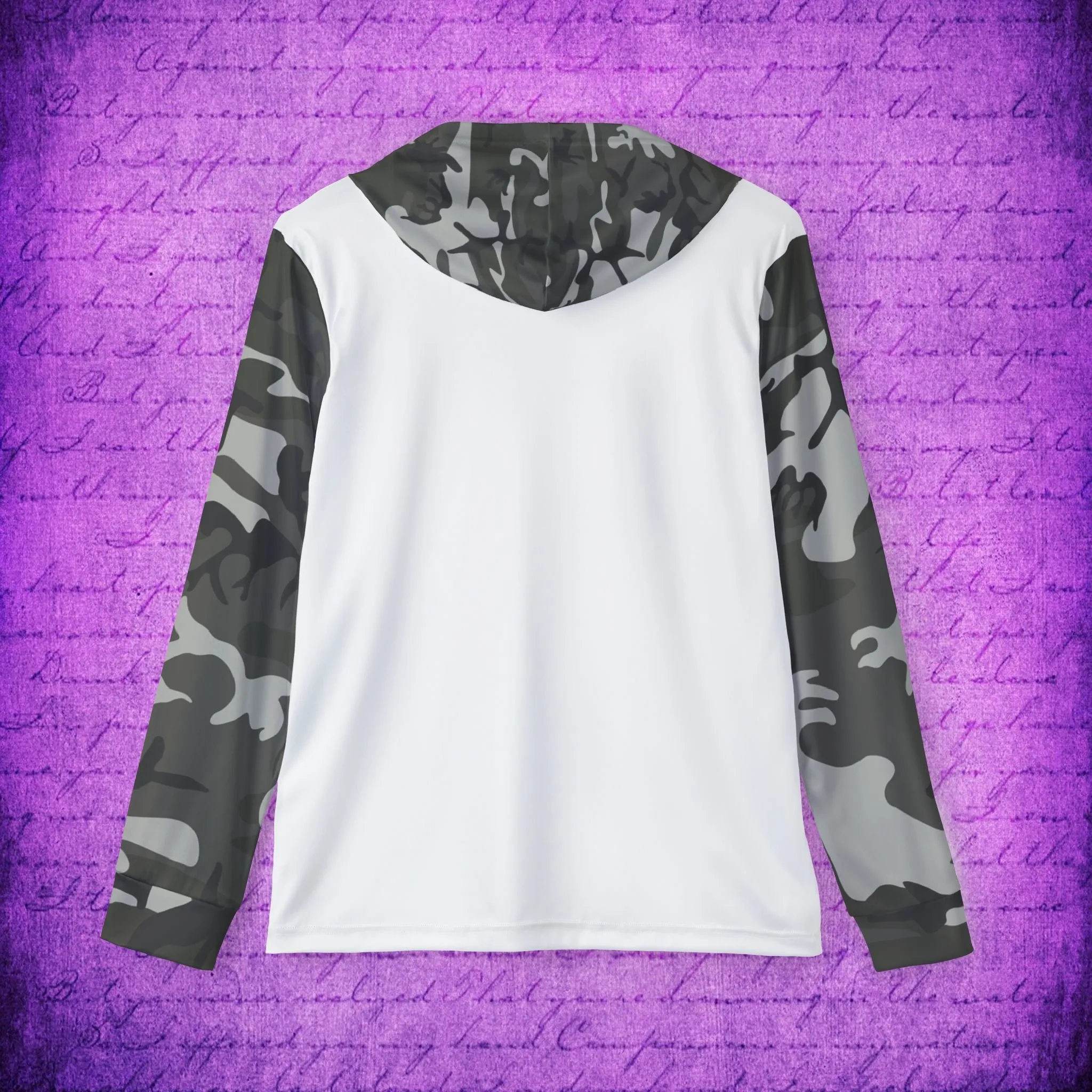 Men's Gray Camo Soldier Graphic Sports Warmup Hoodie