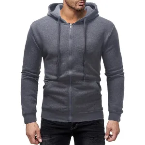 Mens Hoodies Solid Color  Hooded Sweatshirts