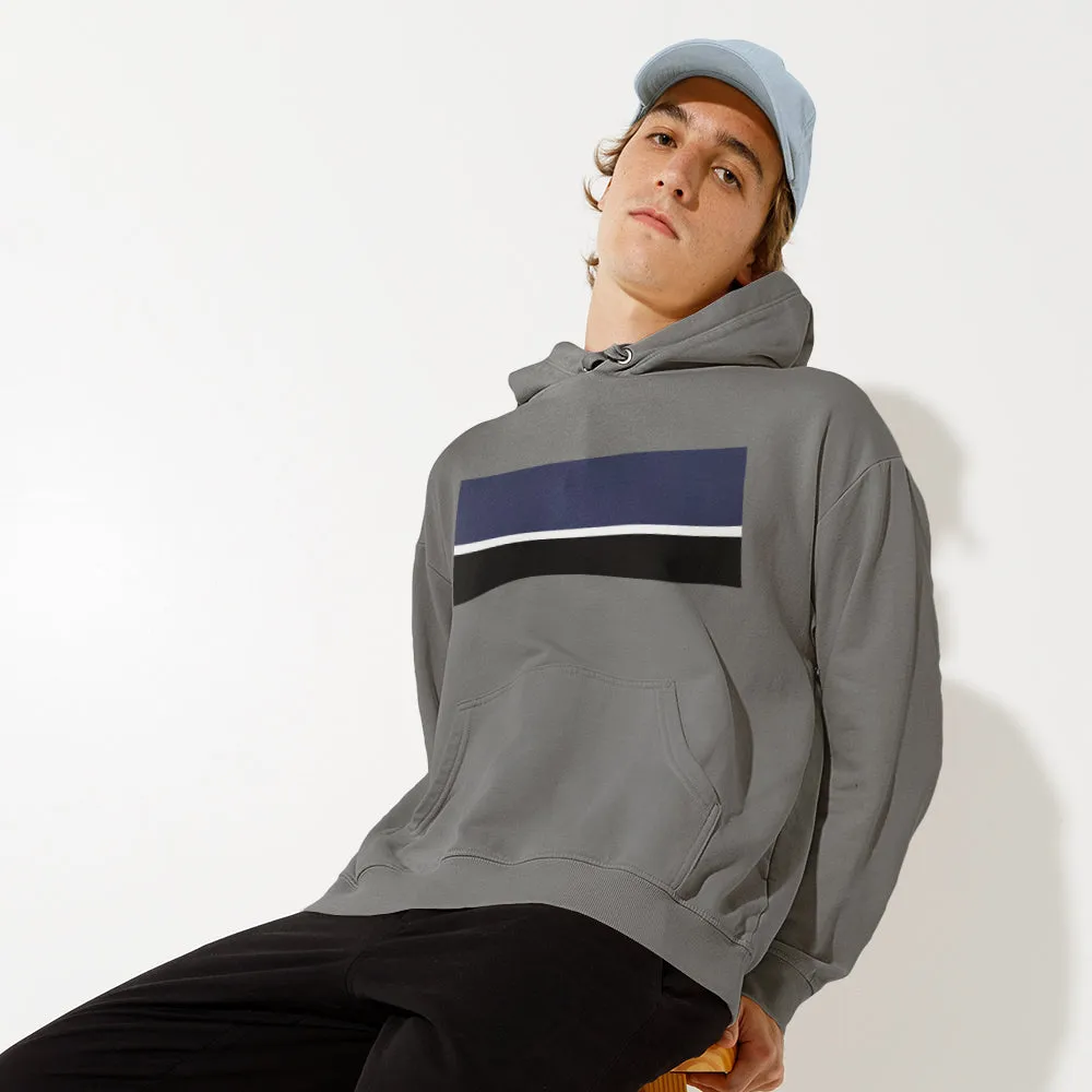 Mens Multi Strip Hooded Sweatshirt