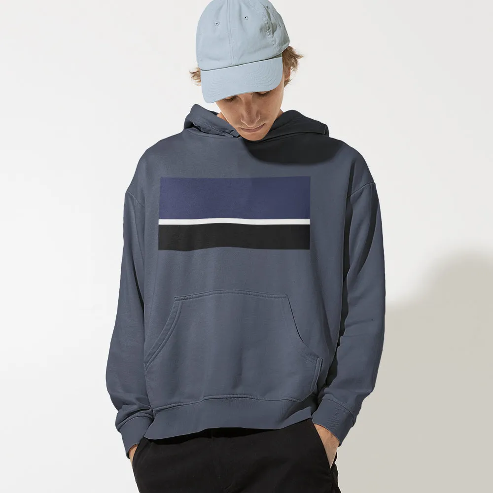 Mens Multi Strip Hooded Sweatshirt