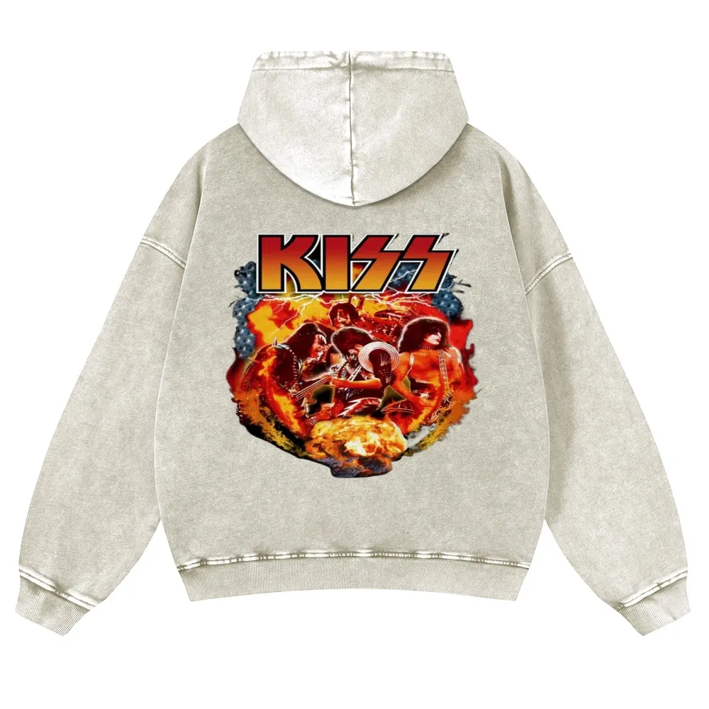 Men's Rock Kiss Band Pullover Hoodies
