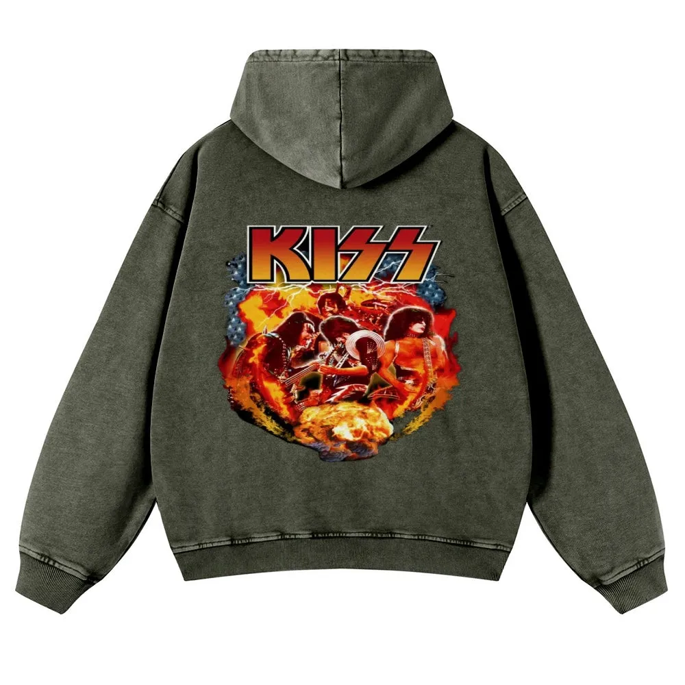 Men's Rock Kiss Band Pullover Hoodies