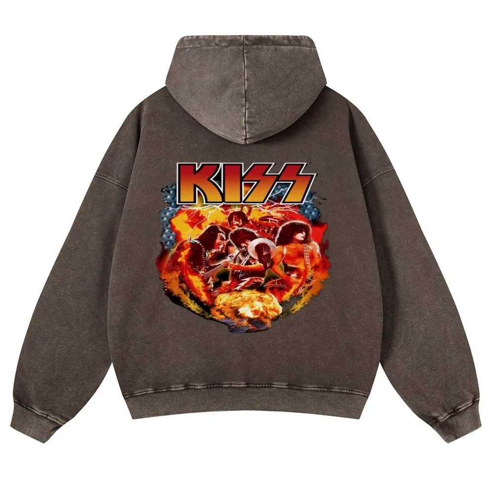 Men's Rock Kiss Band Pullover Hoodies
