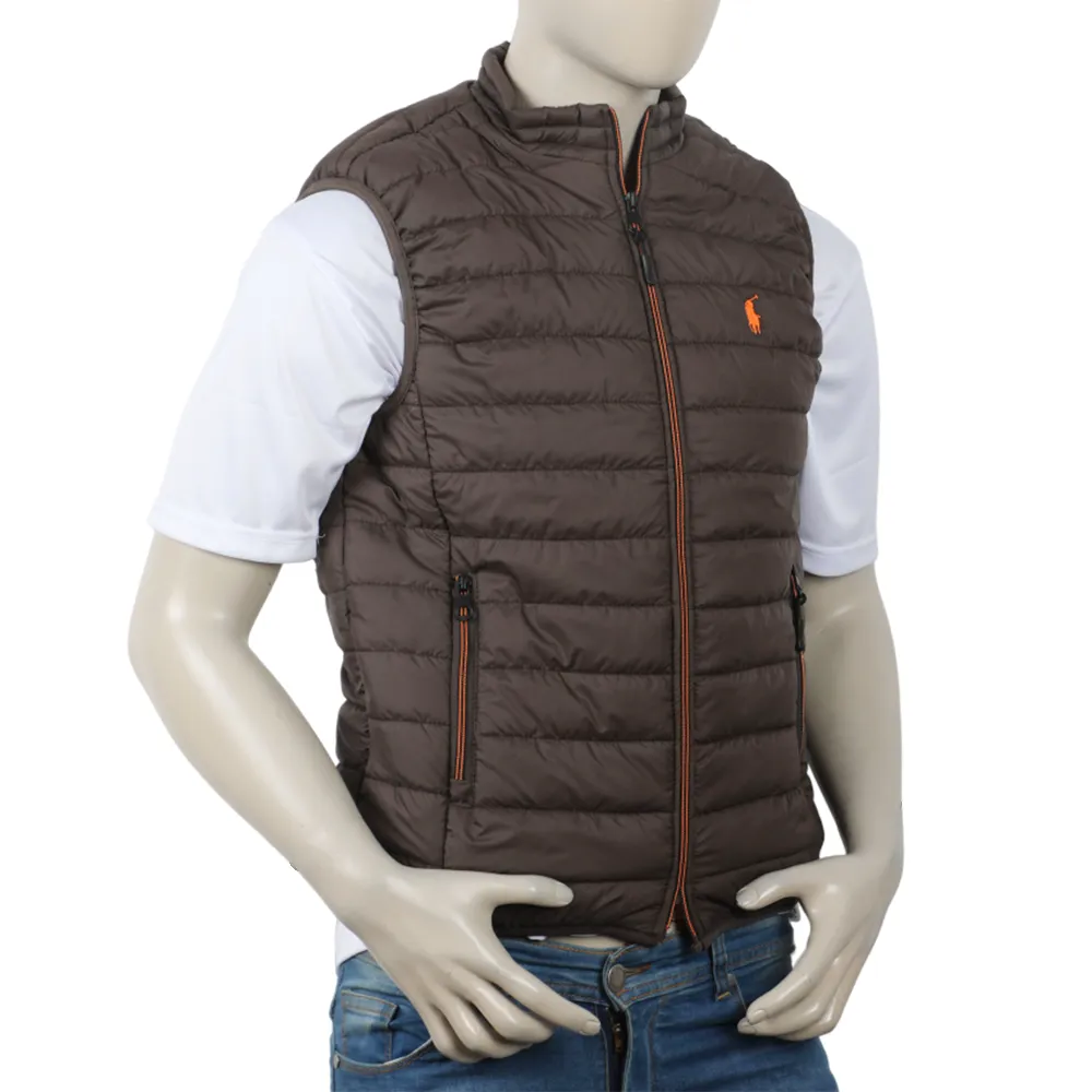 Men's Sleeveless Jacket - Brown