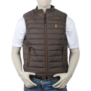 Men's Sleeveless Jacket - Brown