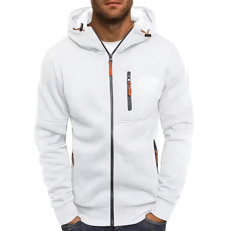 Men's Slim Fit Zipper Hoodie – Long Sleeve Casual Sportswear Jacket