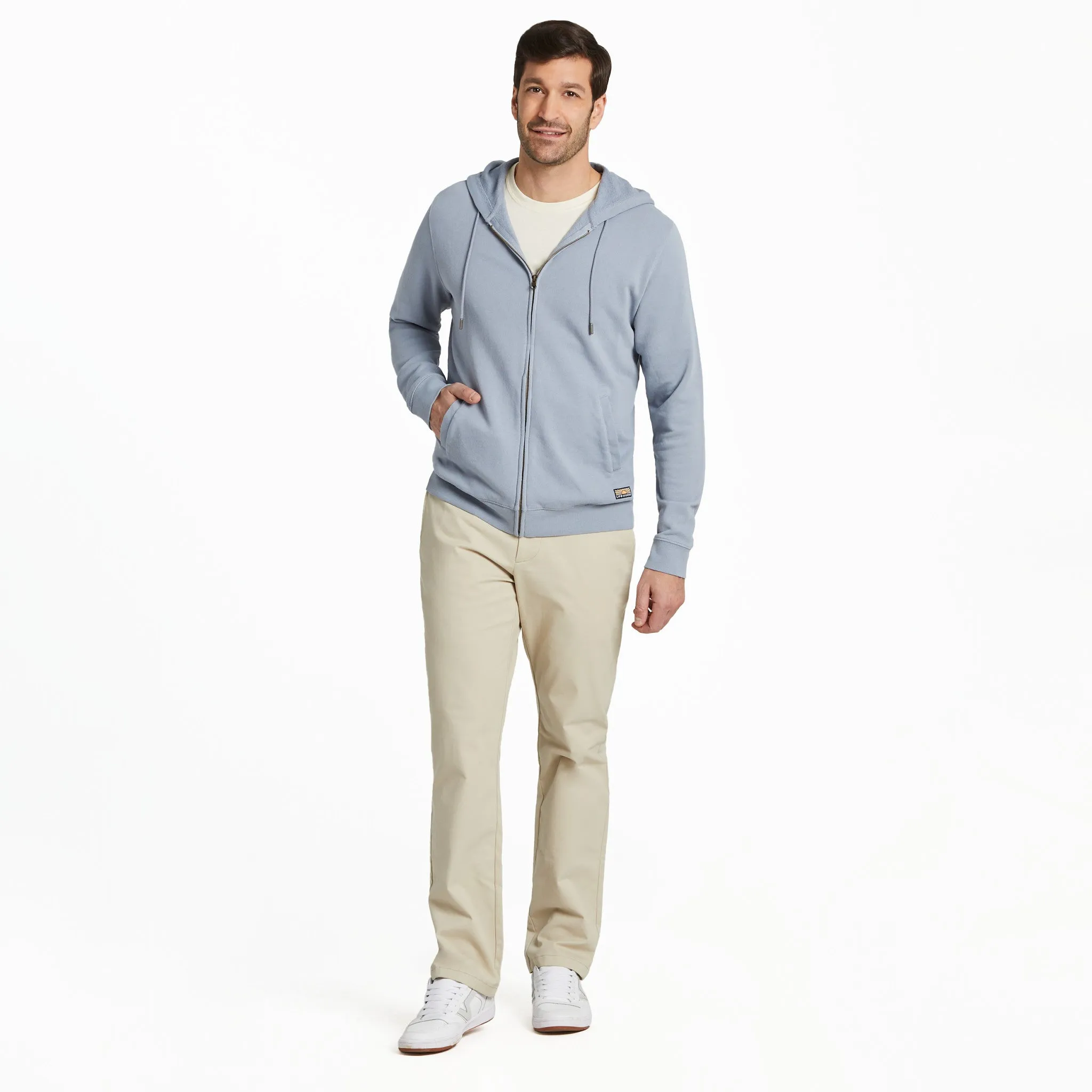 Men's Solid French Terry Zip Hoodie