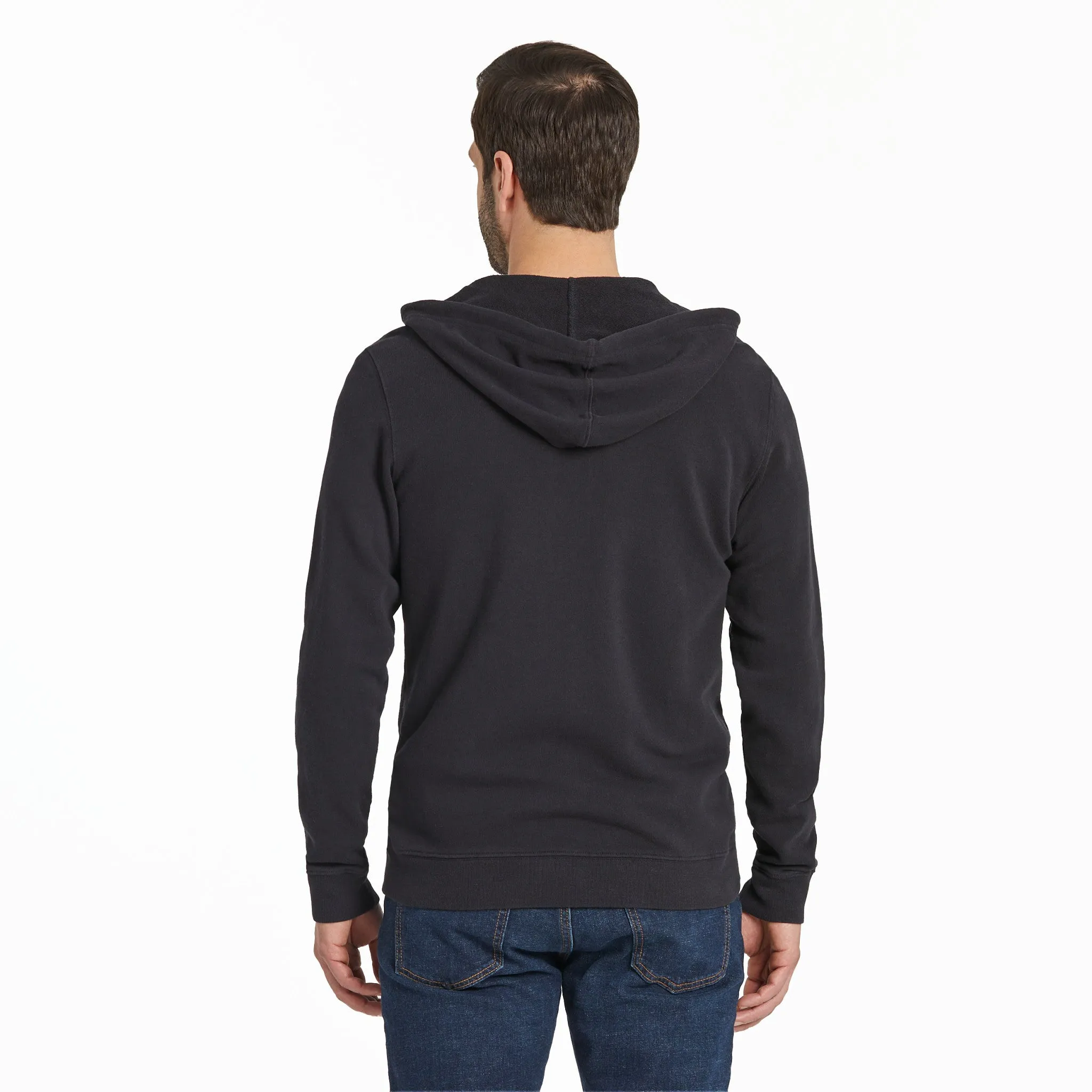 Men's Solid French Terry Zip Hoodie