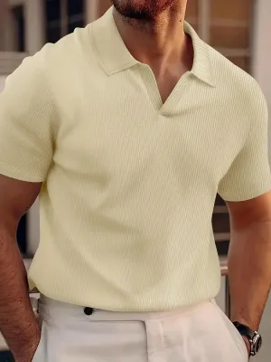 Men's V-Neck Short Sleeve Polo Shirt for Summer – Daniel