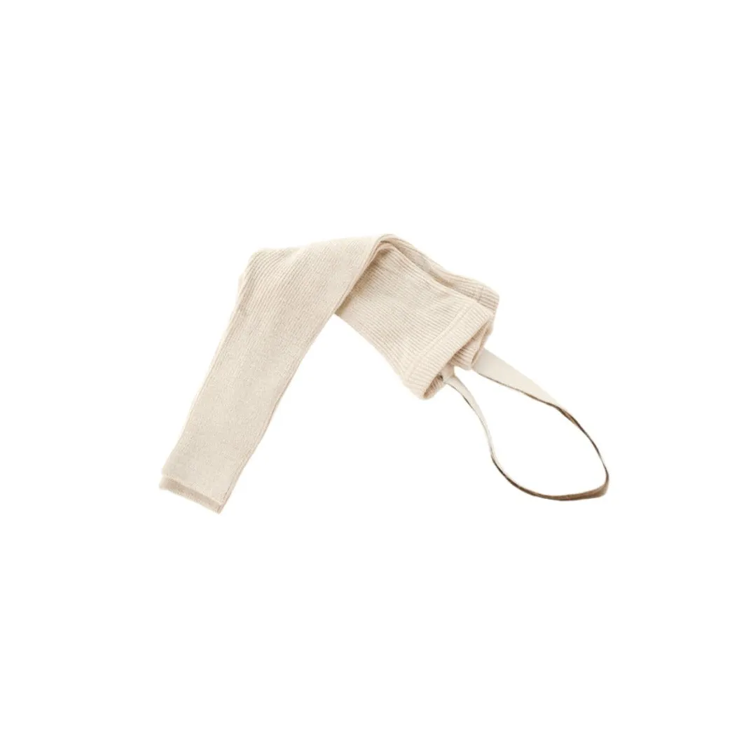 Merino Blend Tights with Braces - Cream